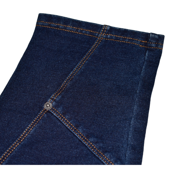 DENIM & CO. NEW $54 Comfy Denim Ankle Jeans‎ Seaming Detail Dark Wash Size 4 - Picture 3 of 5